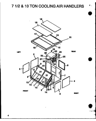 7 1/2 & 10 ton cooling air handlers (lba075l103a/p1166105c) (lba100l103a/p1166106c)