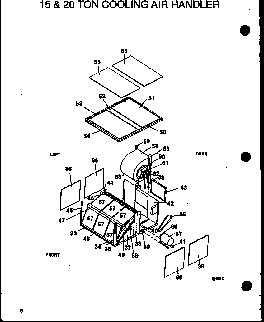 15 & 20 ton cooling air handler (lba150k103a/p1166107c) (lba200k103a/p1166108c)