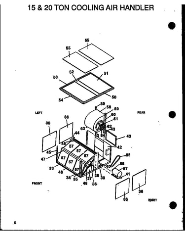 15 & 20 ton cooling air handler (lba150k103a/p1166107c) (lba200k103a/p1166108c)