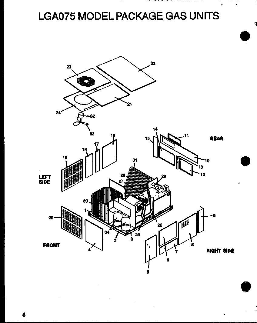 Lga075 model package gas units (lga075a133a/p1160201c) (lga075a134a/p1160202c) (lga075a203a/p1160203c) (lga075a204a/p1160204c)