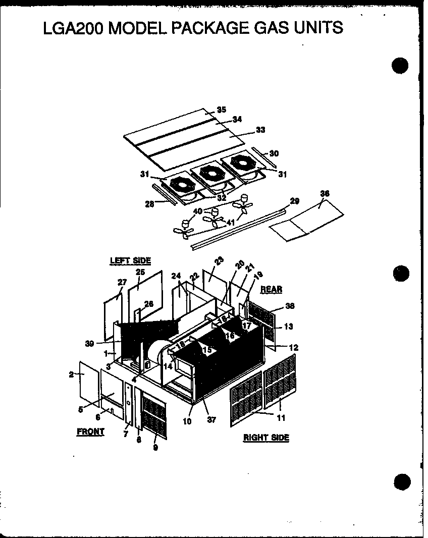 Lga200 model package gas units (lga200a303a/p1160309c) (lga200a304a/p1160310c) (lga200a403a/p1160311c) (lga200a404a/p1160312c)