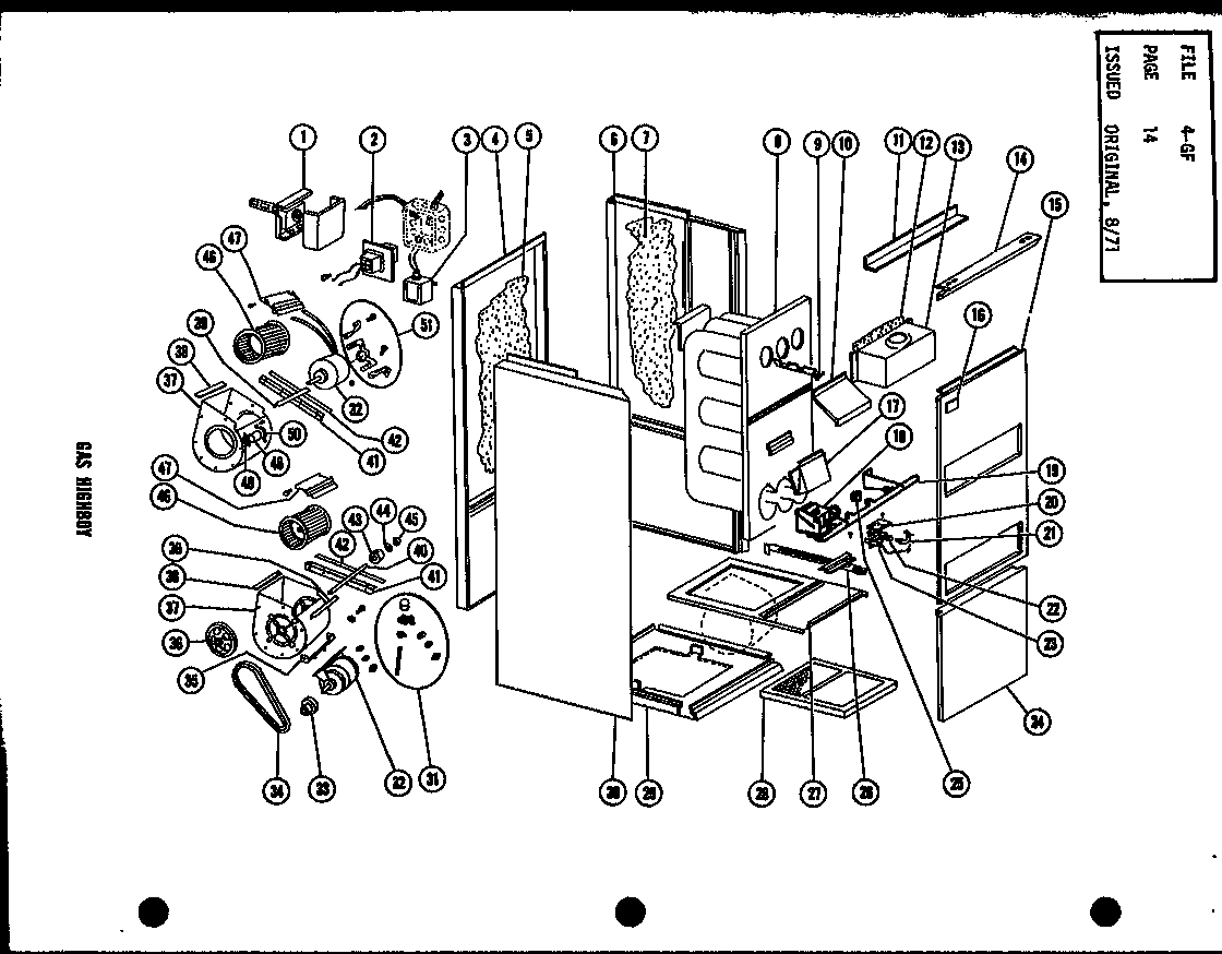 Gas highboy (gh-140/p96175-20f) (gh-140-5/p96175-22f) (gh-160/p96175-23f) (gh-160-5/p96175-25f) (gh-200/p96175-28f)
