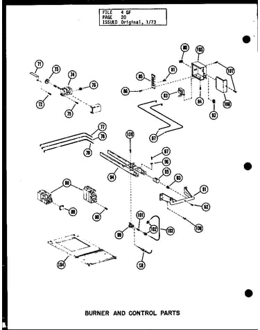 Burner and control parts (gh-200e/p96251-21f) (gh-200e/p96294-21f)