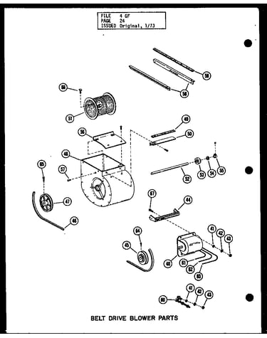 Belt drive blower parts (gh-80e-3/p96251-5f) (gh-80e-3/p96294-5f) (gh-105e-3/p96251-9f) (gh-105e-3/p96294-9f) (gh-120e-4/p96251-13f) (gh-120e-4/p96294-13f) (gh-140e-4/p96251-17f) (gh-140e-4/p96294-17f) (gh-160e-5/p96251-20f) (gh-160e-5/p96294-20f)