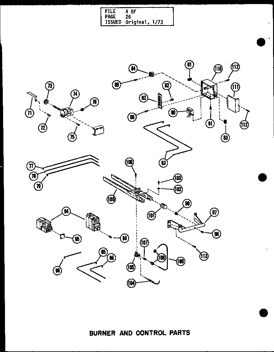 BURNER CONTROL PARTS (GH-80E-3/P96251-5F) (GH-80E-3/P96294-5F) (GH-105E-3/P96251-9F) (GH-105E-3/P96294-9F) (GH-120E-4/P96251-13F) (GH-120E-4/P96294-13F) (GH-140E-4/P96251-17F) (GH-140E-4/P96294-17F) (GH-160E-5/P96251-20F) (GH-160E-5/P96294-20F)