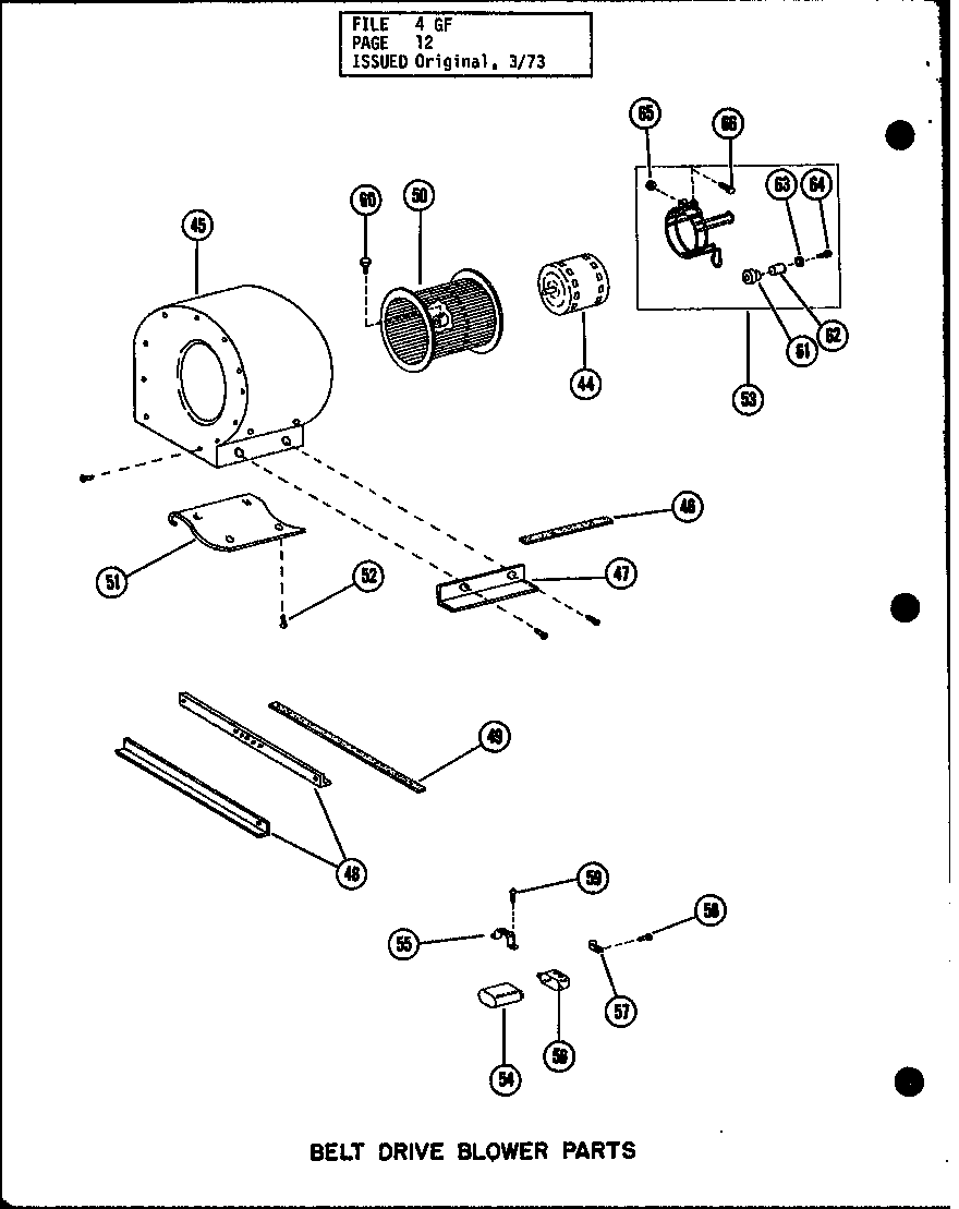 Belt drive blower parts (gc-65de-2/p96252-2f) (gc-65de-2/p96306-2f) (gc-80de-3/p96252-4f) (gc-80de-3/p96306-4f) (gc-105de-3/p96252-7f) (gc-105de-3/p96306-7f)