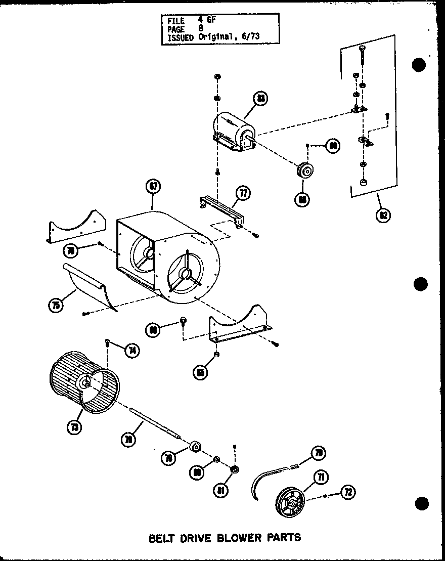 BELT DRIVE BLOWER PARTS (GS-80/P96140-2F) (GS-80/P96286-2F) (GS-100/P96140-5F) (GS-100/P96286-5F) (GS-120/P96140-8F) (GS-120/P96286-8F) (GS-140/P96140-10F) (GS-140/P96286-10F)