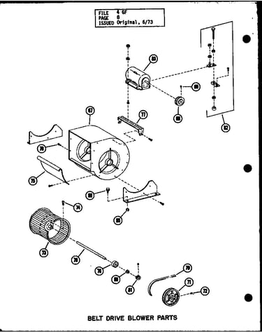 Belt drive blower parts (gs-80/p96140-2f) (gs-80/p96286-2f) (gs-100/p96140-5f) (gs-100/p96286-5f) (gs-120/p96140-8f) (gs-120/p96286-8f) (gs-140/p96140-10f) (gs-140/p96286-10f)