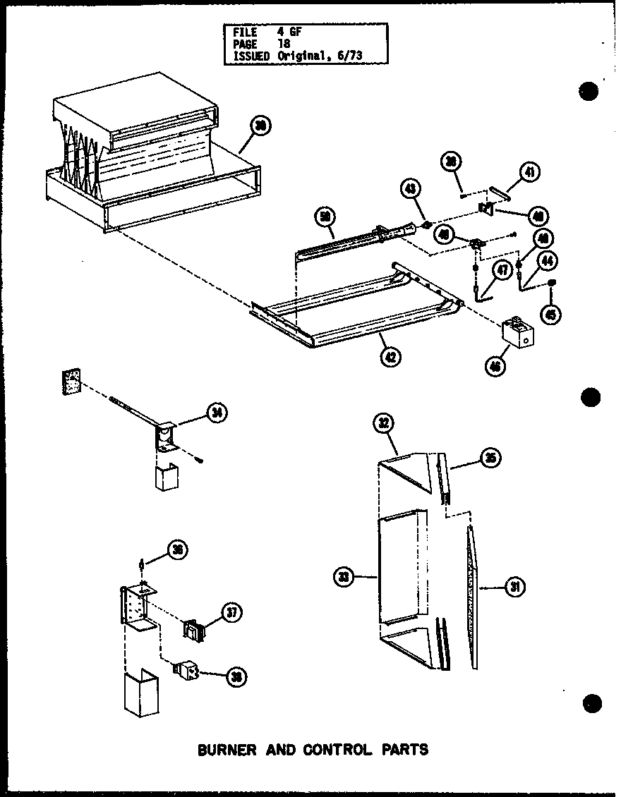 BURNER AND CONTROL PARTS (GS-80D/P96286-1F) (GS-100D/P96286-4F) (GS-80D-3/P96140-14F) (GS-80D-3/P96286-14F) (GS-100D-4/P96140-6F) (GS-100D-4/P96286-6F)