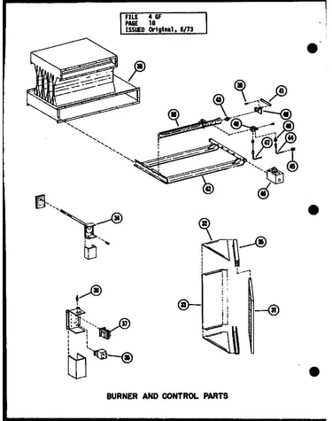 Burner and control parts (gs-80d/p96286-1f) (gs-100d/p96286-4f) (gs-80d-3/p96140-14f) (gs-80d-3/p96286-14f) (gs-100d-4/p96140-6f) (gs-100d-4/p96286-6f)