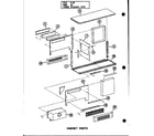 Amana GS-100D-4/P96140-6F cabinet parts (gs-80p/p96261-2f) (gs-80p/p96287-2f) diagram
