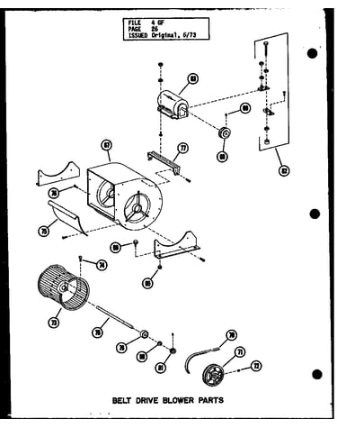 Belt drive blower parts (gs-80p/p96261-2f) (gs-80p/p96287-2f)