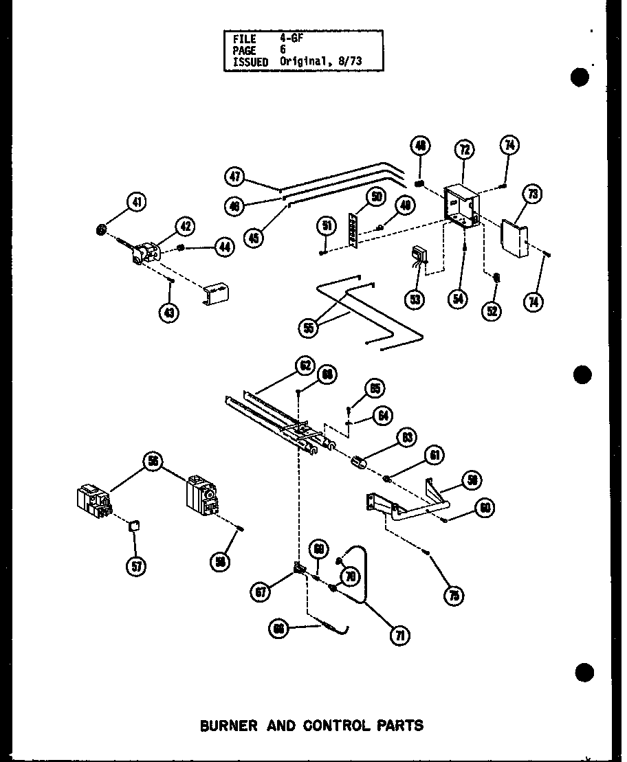 Burner and control parts (gl-105e/p96253-1f) (gl-105e/p96302-1f) (gl-120e/p96253-3f) (gl-120e/p96302-3f) (gl-140e/p96253-5f) (gl-140e/p96302-5f) (gl-160e/p96253-7f) (gl-160e/p96302-7f) (gl-200e/p96253-8f) (gl-200e/p96302-8f)