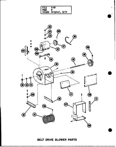 Belt drive blower parts (gl-105e/p96253-1f) (gl-105e/p96302-1f) (gl-120e/p96253-3f) (gl-120e/p96302-3f) (gl-140e/p96253-5f) (gl-140e/p96302-5f) (gl-160e/p96253-7f) (gl-160e/p96302-7f) (gl-200e/p96253-8f) (gl-200e/p96302-8f)