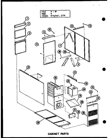 Cabinet parts (gl-105e/p96328-1f) (gl-120e/p96328-3f) (gl-140e/p96328-5f) (gl-106e/p96328-7f) (gl-200e/p96328-8f)