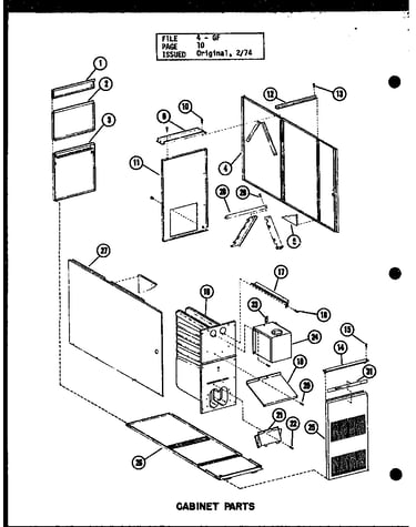 Cabinet parts (gl-105e-3/p96328-2f) (gl-120e-4/p96328-4f) (gl-140e-5/p96328-6f)