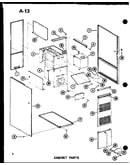 Cabinet parts (gh65dm/p96521-1f) (gh80dm/p96521-2f) (gh80dm-2/p96521-3f) (gh80dm-3/p96521-4f) (gh105dm/p96521-5f) (gh105dm-3/p96521-6f)