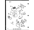 Amana GH65DM/P96521-1F belt drive blower parts (gh160m-r3.5/p96521-12f) diagram