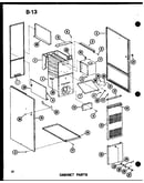 Cabinet parts (ghe65dm-2/p96524-1f) (ghe65dm-3/p96524-2f) (ghe80dm/p96524-3f) (ghe80dm-3/p96524-4f) (ghe80dm-4/p96524-5f) (ghe105dm/p96524-6f)