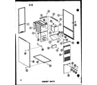Amana GHE200M-R5/P96524-13F cabinet parts (ghe105dm-3/p96524-7f) (ghe105dm-5/p96524-8f) (ghe120dm/p96524-9f) (ghe120dm-4/p96524-10f) diagram