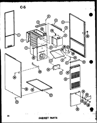 Cabinet parts (ghe105dm-3/p96524-7f) (ghe105dm-5/p96524-8f) (ghe120dm/p96524-9f) (ghe120dm-4/p96524-10f)