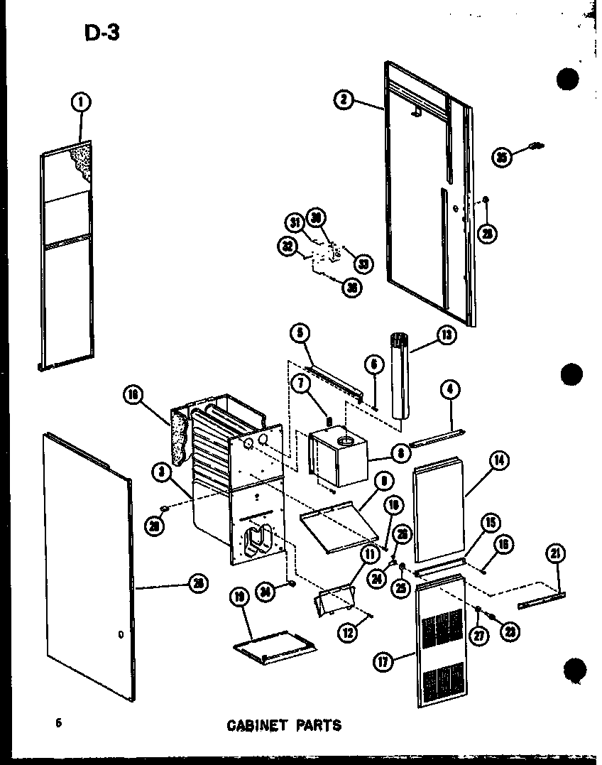 Cabinet parts (gc65dm-2/p96523-1f) (gc80dm-3/p96523-2f) (gc105dm-3/p96523-3f) (gc120dm-3.5/p96523-4f) (gc140dm-4/p96523-5f)