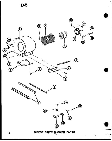 Direct drive blower parts (gc65dm-2/p96523-1f) (gc80dm-3/p96523-2f) (gc105dm-3/p96523-3f) (gc120dm-3.5/p96523-4f) (gc140dm-4/p96523-5f)