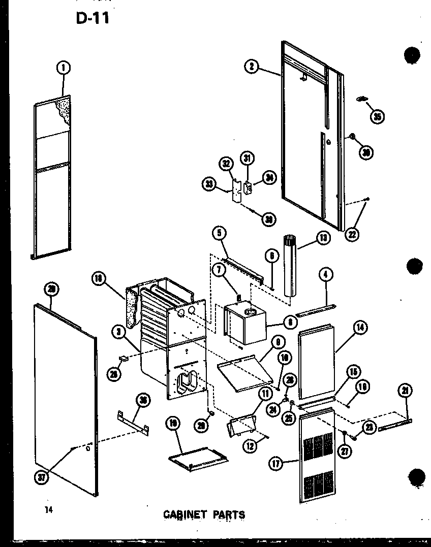 Cabinet parts (gce65dm-2/p96525-1f) (gce80dm/p96525-2f) (gce80dm-3/p96525-3f) (gce105dm/p96525-4f) (gce105dm-3/p96525-5f) (gce120dm/p96525-6f) (gce120dm-3.5/p96525-7f)