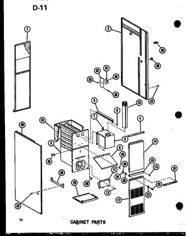 Cabinet parts (gce65dm-2/p96525-1f) (gce80dm/p96525-2f) (gce80dm-3/p96525-3f) (gce105dm/p96525-4f) (gce105dm-3/p96525-5f) (gce120dm/p96525-6f) (gce120dm-3.5/p96525-7f)
