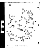 Burner and control parts (gce65dm-2/p96525-1f) (gce80dm/p96525-2f) (gce80dm-3/p96525-3f) (gce105dm/p96525-4f) (gce105dm-3/p96525-5f) (gce120dm/p96525-6f) (gce120dm-3.5/p96525-7f)