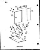 Filter parts (gce65dm-2/p96525-1f) (gce80dm/p96525-2f) (gce80dm-3/p96525-3f) (gce105dm/p96525-4f) (gce105dm-3/p96525-5f) (gce120dm/p96525-6f) (gce120dm-3.5/p96525-7f)