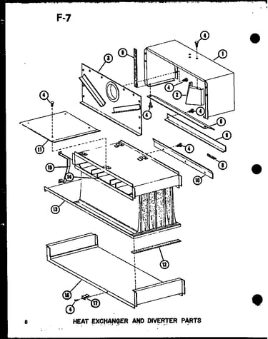 Heat exchanger and diverter parts