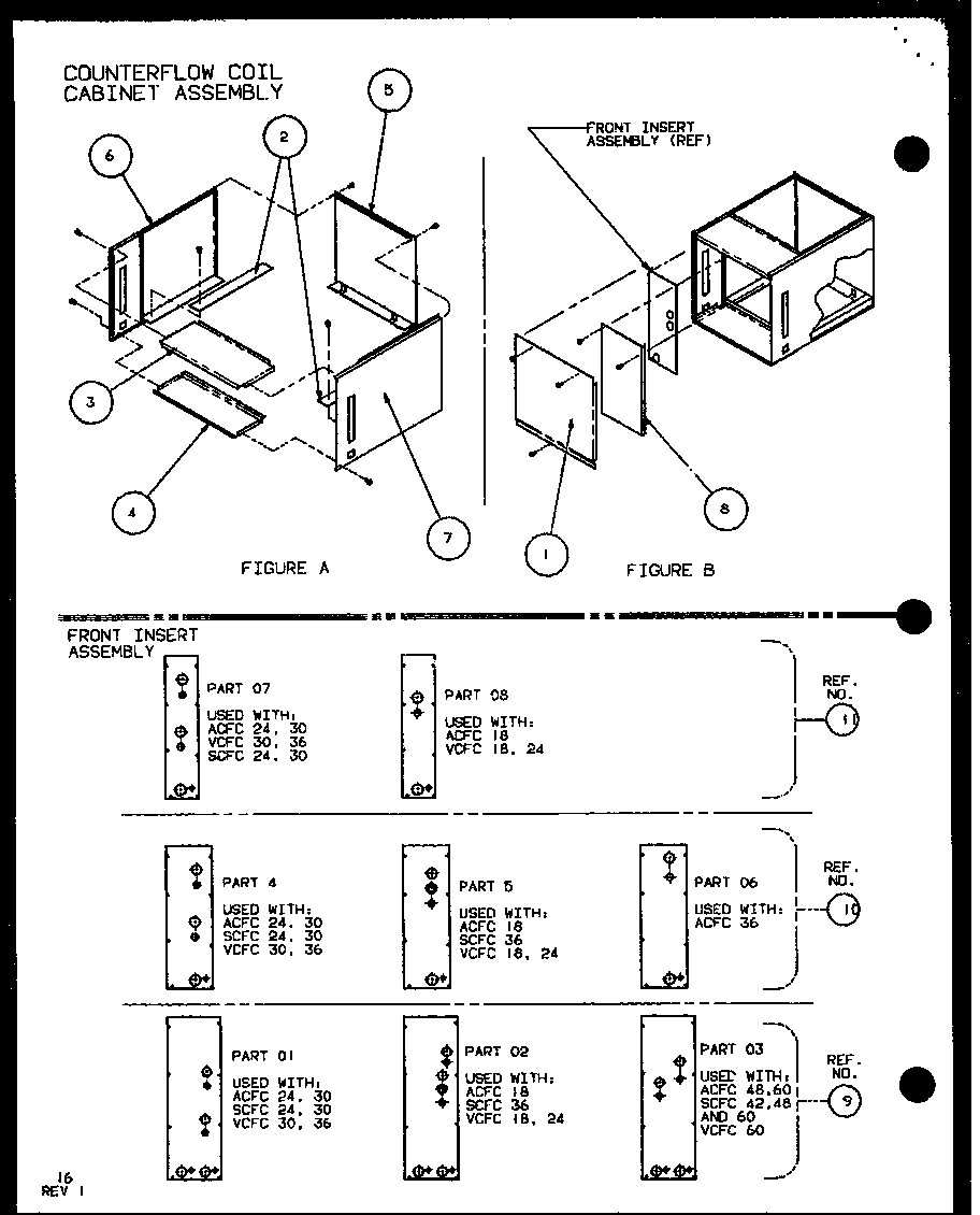 Counterflow coil cabinet assembly (ccu16/p1101901c) (ccu20/p1101902c) (ccu24/p1101903c)