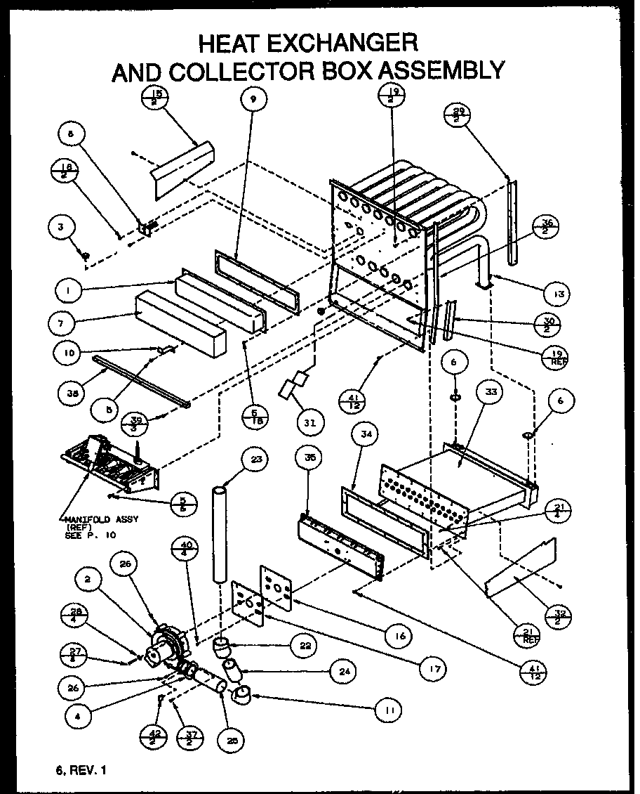 Heat exchanger and collector box assembly