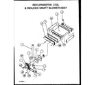 Amana GUD045X30A/P1164507F recuperator coil & induced draft blower assy diagram