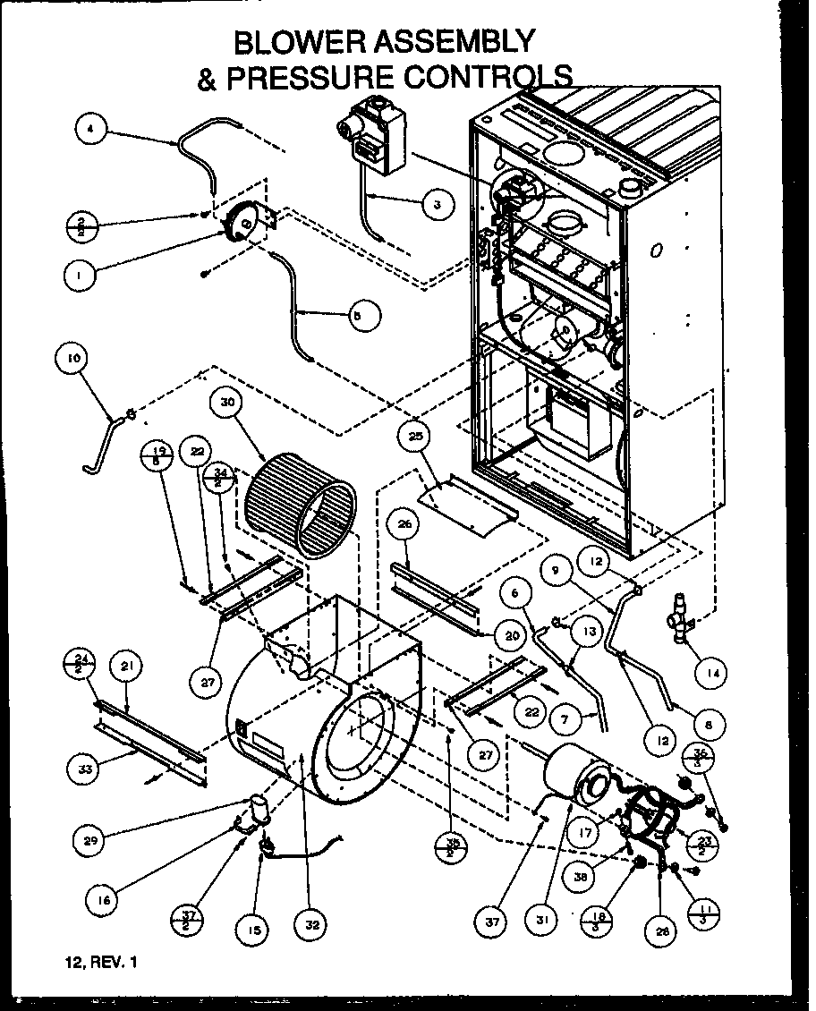 BLOWER ASSEMBLY & PRESSURE CONTROLS