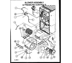 Amana GUD070X40A/P1164509F blower assembly & pressure controls diagram