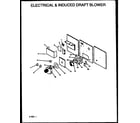 Amana GSC050A30A/P1163901F electrical & induced draft blower diagram