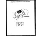 Amana GSC050A30A/P1163901F blower assembly & misc. parts diagram