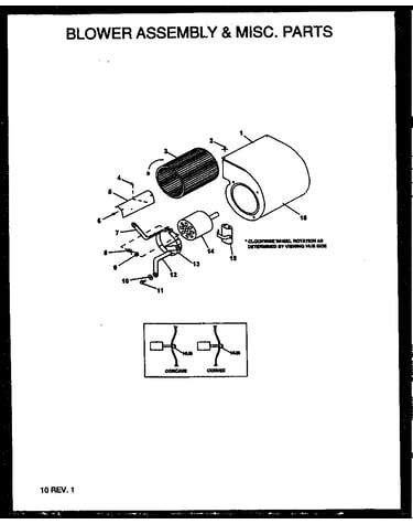 Blower assembly & misc. parts