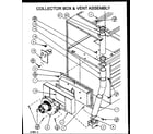 Amana GCI090D30A/P1155304F collector box & vent assembly diagram