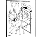 Amana GUI090D50A/P1159805F collector box & vent assembly diagram