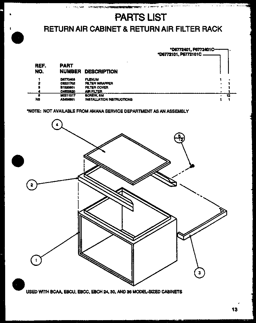 Parts list