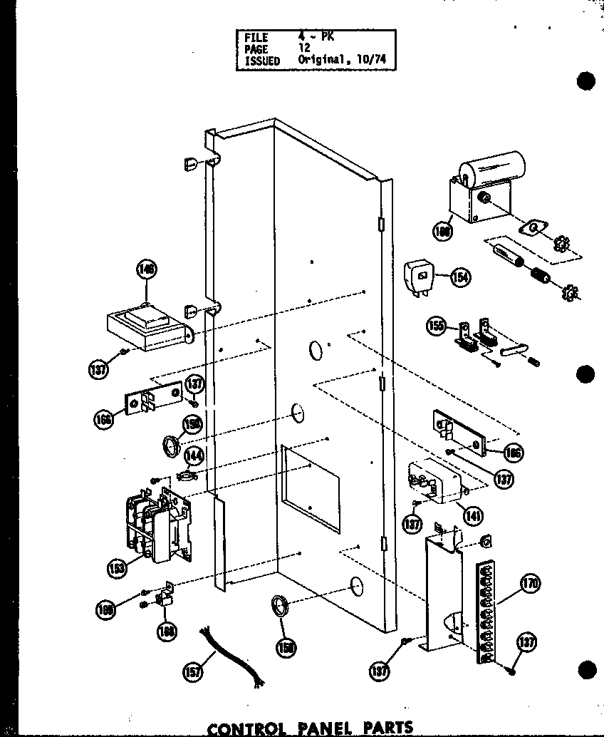 Control panel parts (pk2-1h/p55196-1c) (pk2-1h/p55196-7c) (pk2.5-1h/p55196-2c) (pk2.5-1h/p55196-8c) (pk3-1h/p55196-3c) (pk3-1h/p55196-9c) (pke3-3h/p55196-18c)