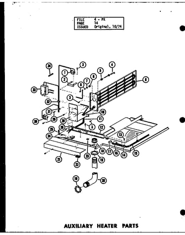 Auxiliary heater parts (d54444-1/p54444-1c) (d54444-2/p54444-2c)