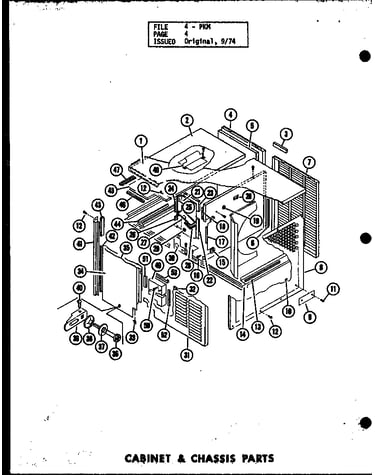 Cabinet & chassis parts (pkm2.5-1j/p54565-14c) (pkm3-1h/p54565-17c)