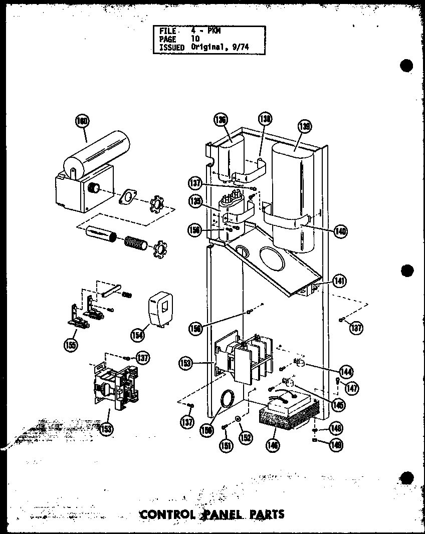 CONTROL PANEL PARTS (PKM2.5-1J/P54565-14C) (PKM3-1H/P54565-17C)