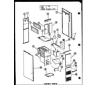 Amana GC-120E-4/P96331-9F cabinet parts (gc-65de/p96331-1f) (gc-80de/p96331-3f) (gc-105de/p96331-5f) (gc-120de/p96331-8f) diagram