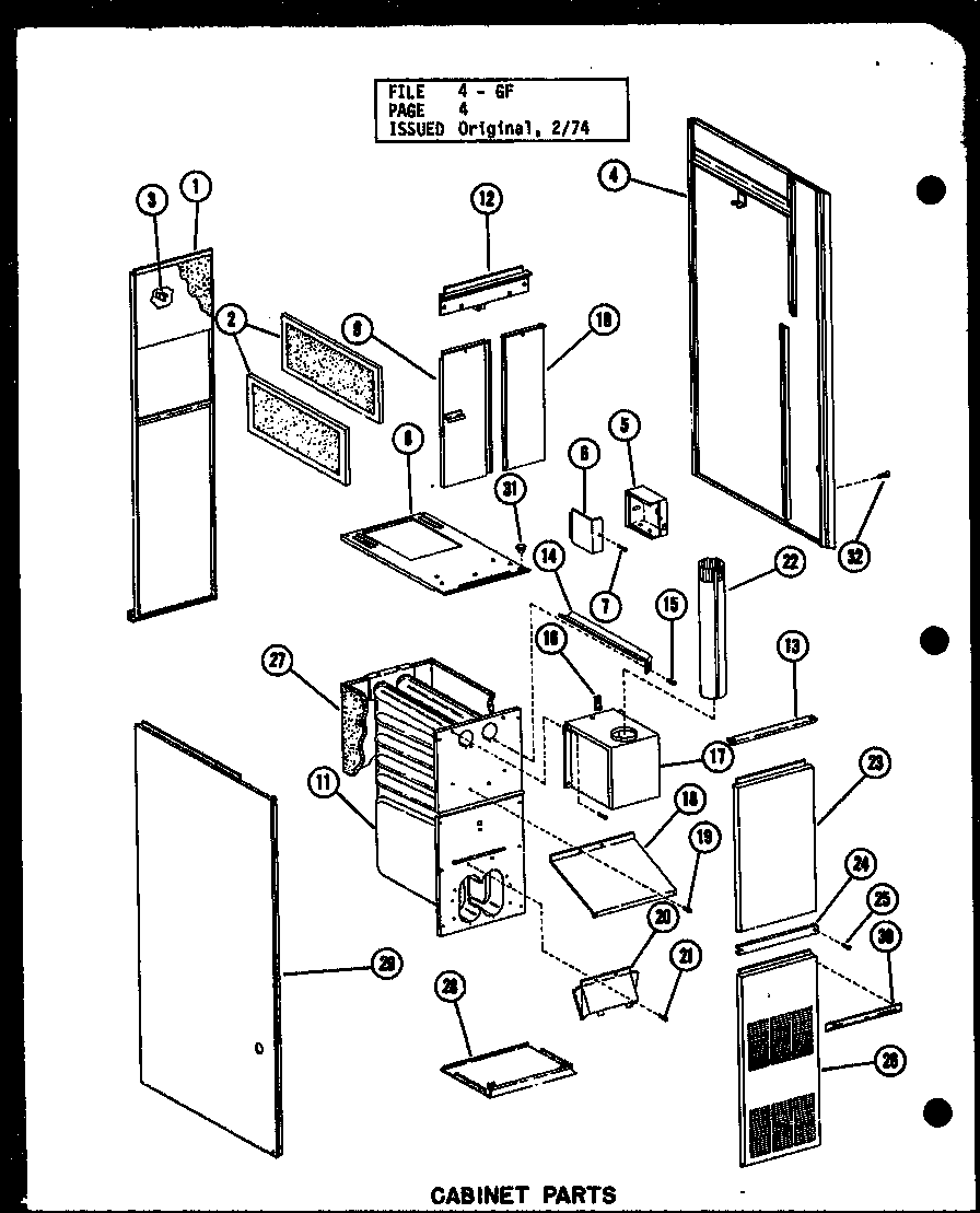 Cabinet parts (gc-65de/p96331-1f) (gc-80de/p96331-3f) (gc-105de/p96331-5f) (gc-120de/p96331-8f)