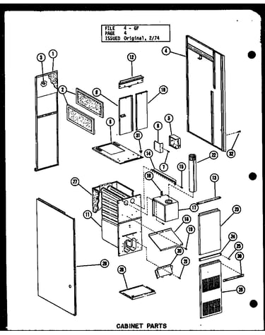 Cabinet parts (gc-65de/p96331-1f) (gc-80de/p96331-3f) (gc-105de/p96331-5f) (gc-120de/p96331-8f)